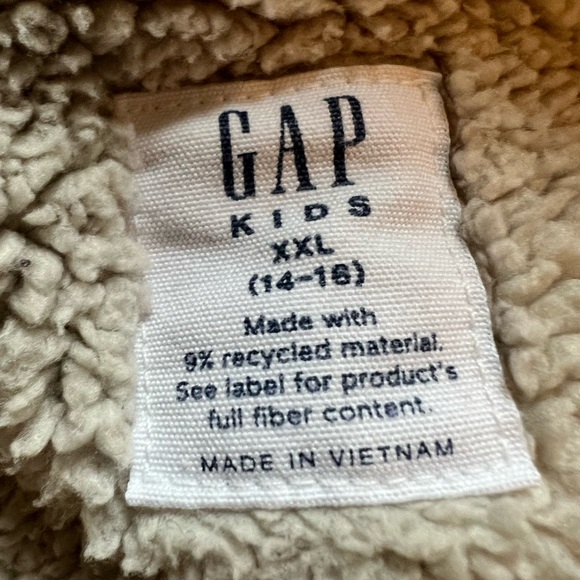 Boys Gap Sherpa lined Zip Up Sweatshirt - Picture 2 of 3